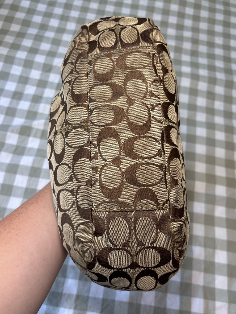 2010 Coach Signature Soho Lynn Medium Canvas Hobo Shoulder Bag 15514 - Picture 5 of 7